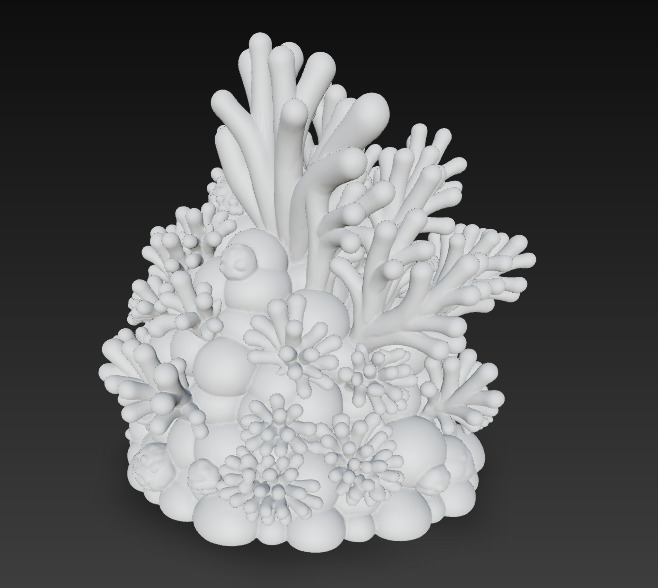 Reef Coral Realistic 3D Model Basic - Low Poly Realistic Low-poly 3D model_18