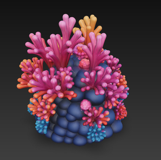 Reef Coral Realistic 3D Model Basic - Low Poly Realistic Low-poly 3D model_1