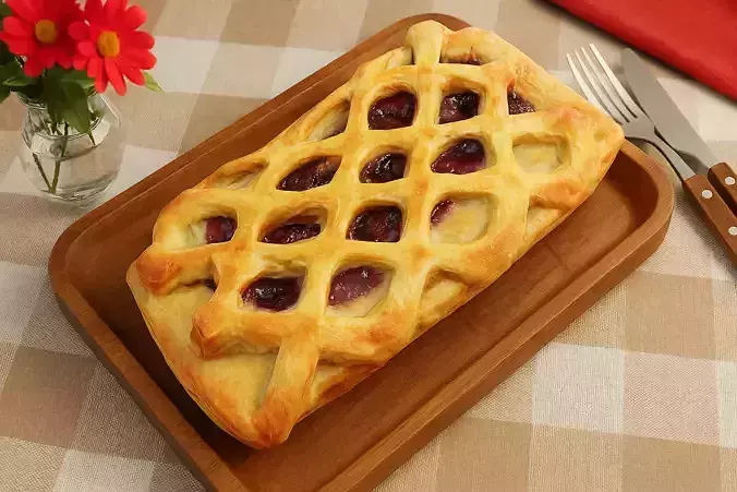 Blueberry checkered bread Scanned Game Asset Lowpoly Raw Scan