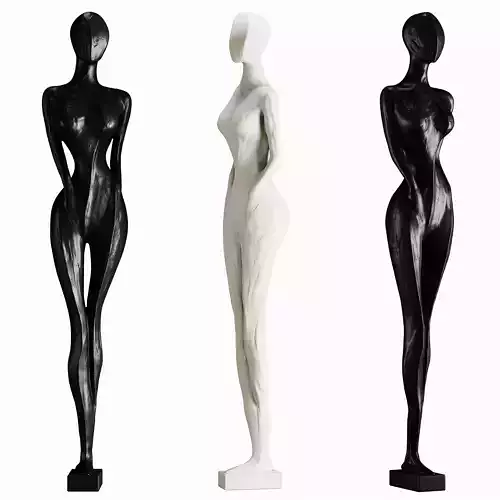 Abstract sculpture of a woman