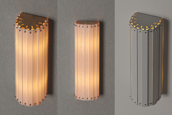 Wall Lamps Credenza and Bookshelves 3D Model Collection