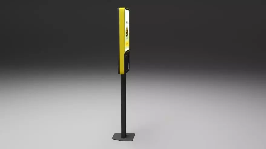 Modern Retail Kiosk Low-poly 3D model_0