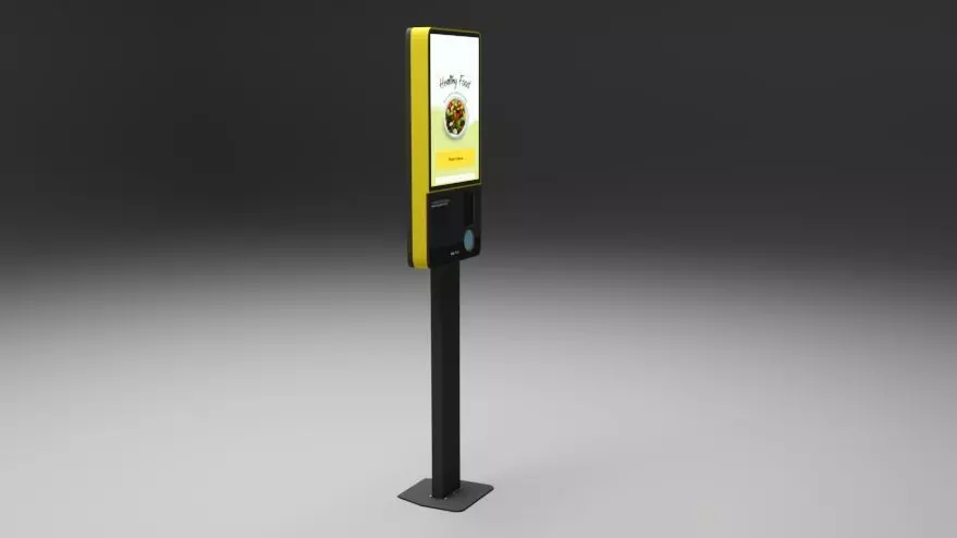 Modern Retail Kiosk Low-poly 3D model_1