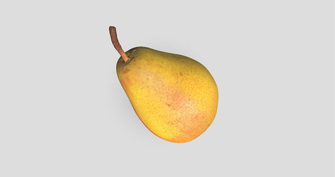 Realistic Yellow Pear 3D Model 3D model 3