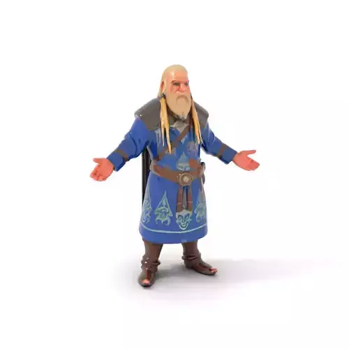 Nordic Warrior Character Model Rigged and Animated