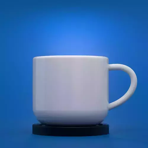 White Ceramic Coffee Mug 3D Model