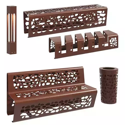 Urban street furniture 3D model