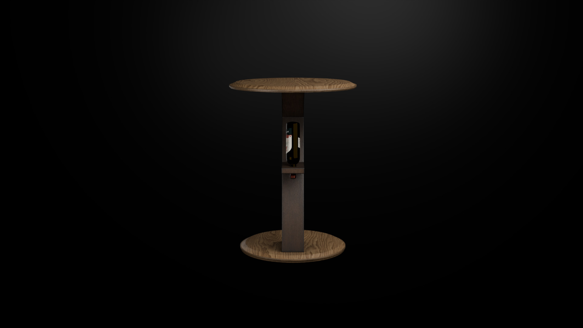Wine table Low-poly 3D model_4