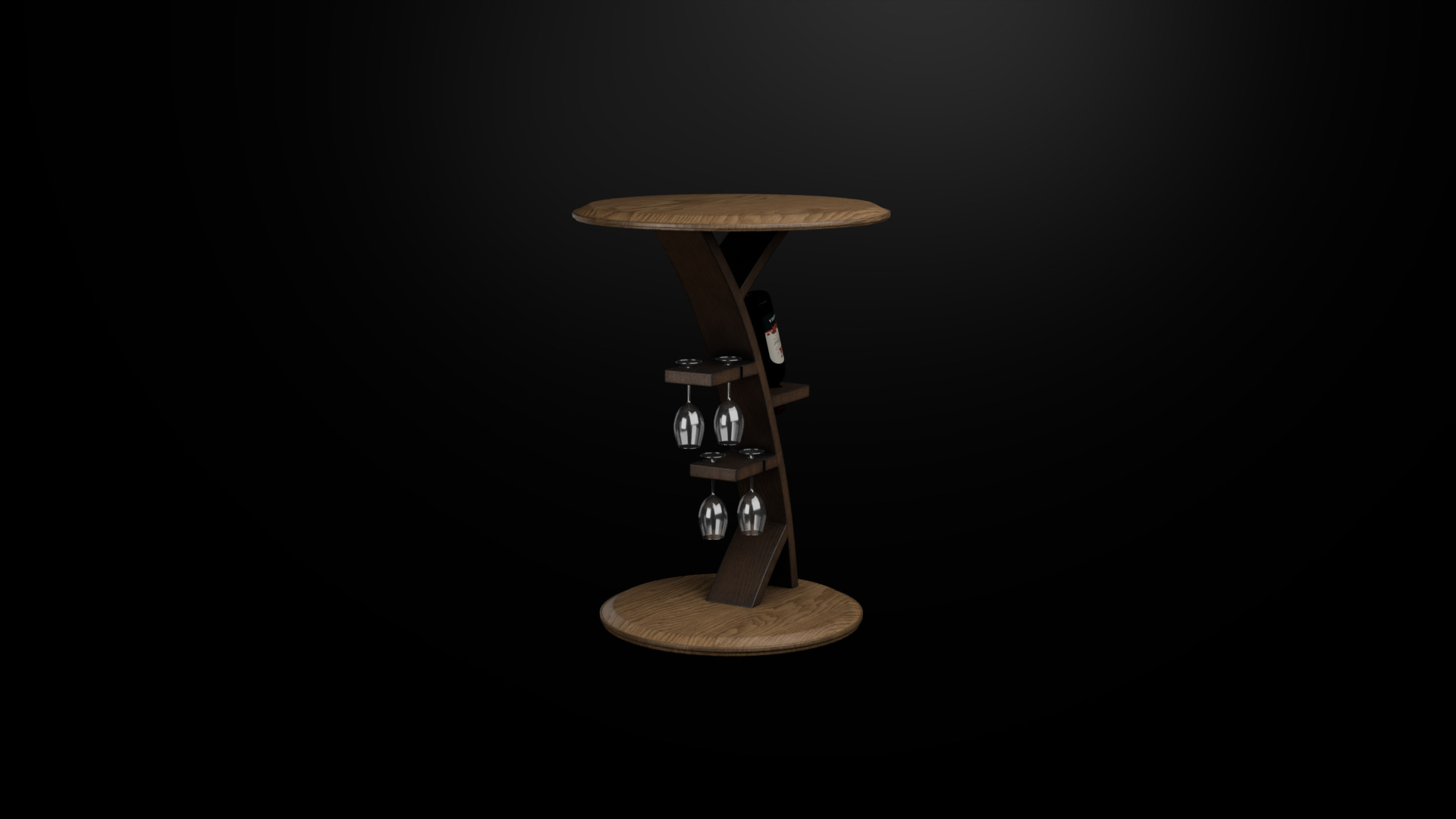 Wine table Low-poly 3D model_11