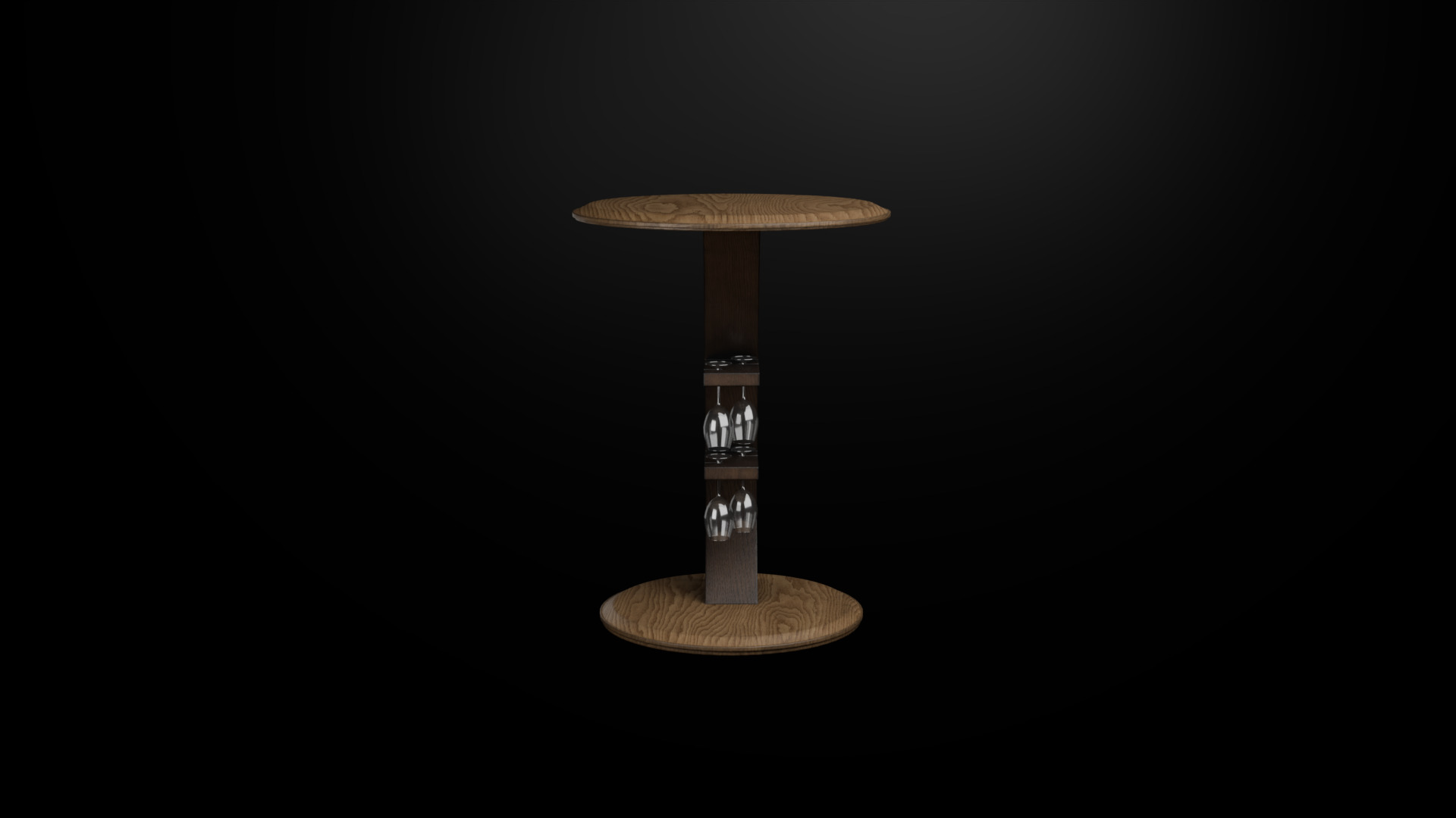 Wine table Low-poly 3D model_10