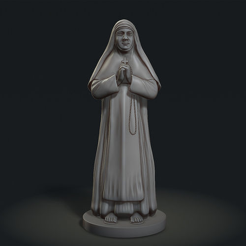 3D model of a Nun 3D print model
