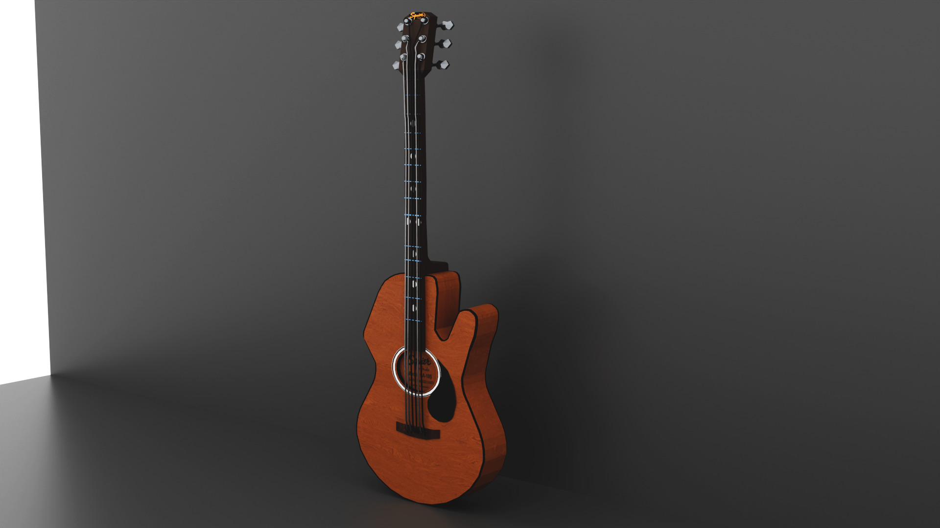 Squier Fender Acoustic 3D model_2