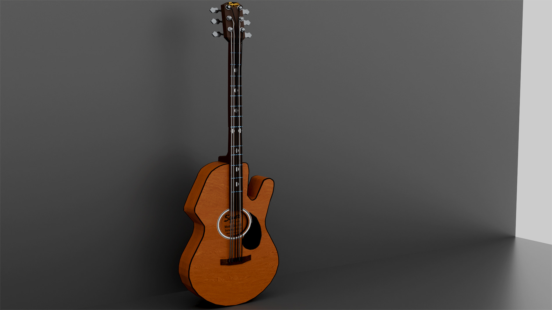 Squier Fender Acoustic 3D model_1