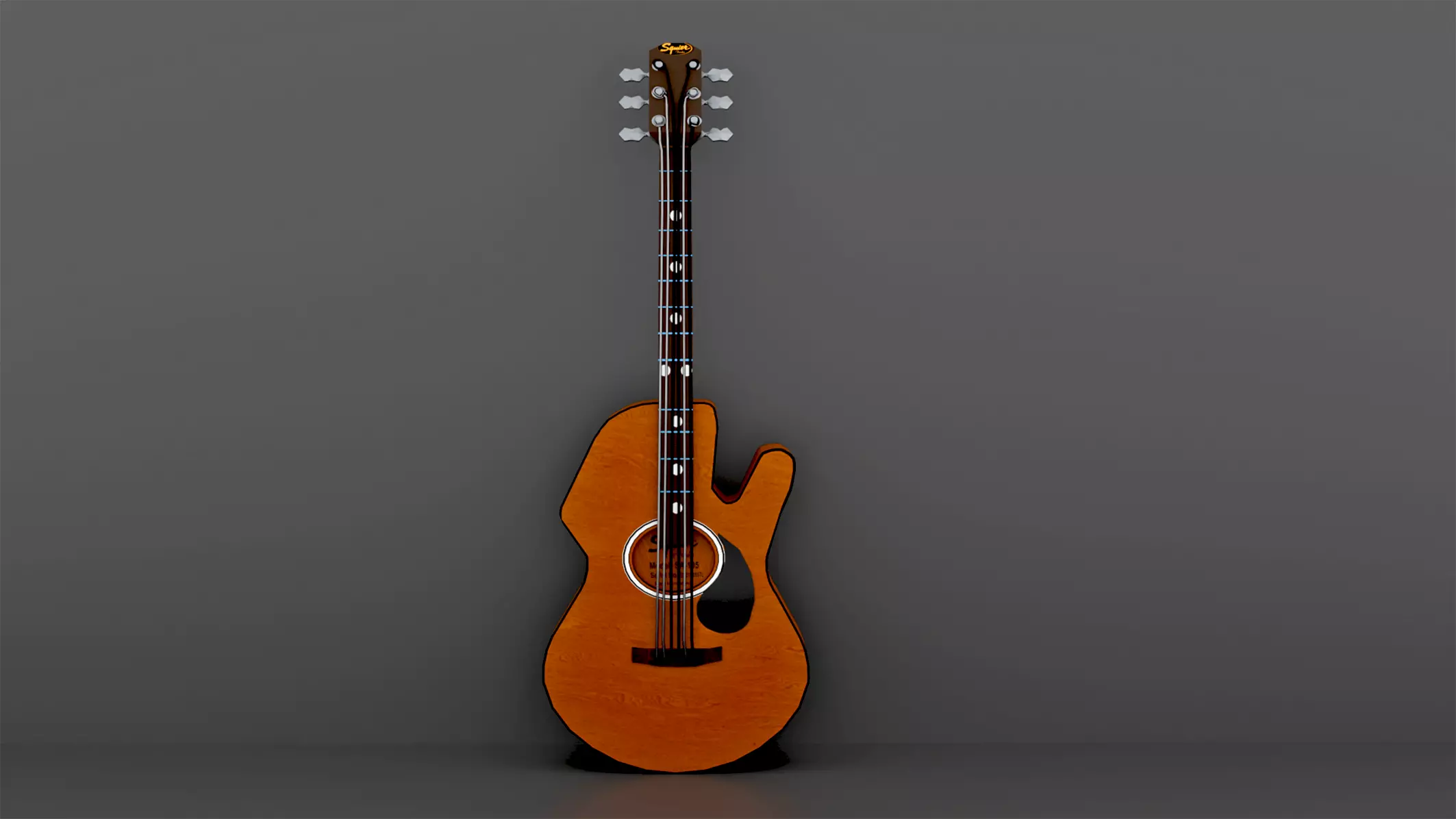 Squier Fender Acoustic 3D model_0