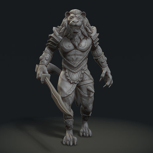 Lion 3D model 3D print model