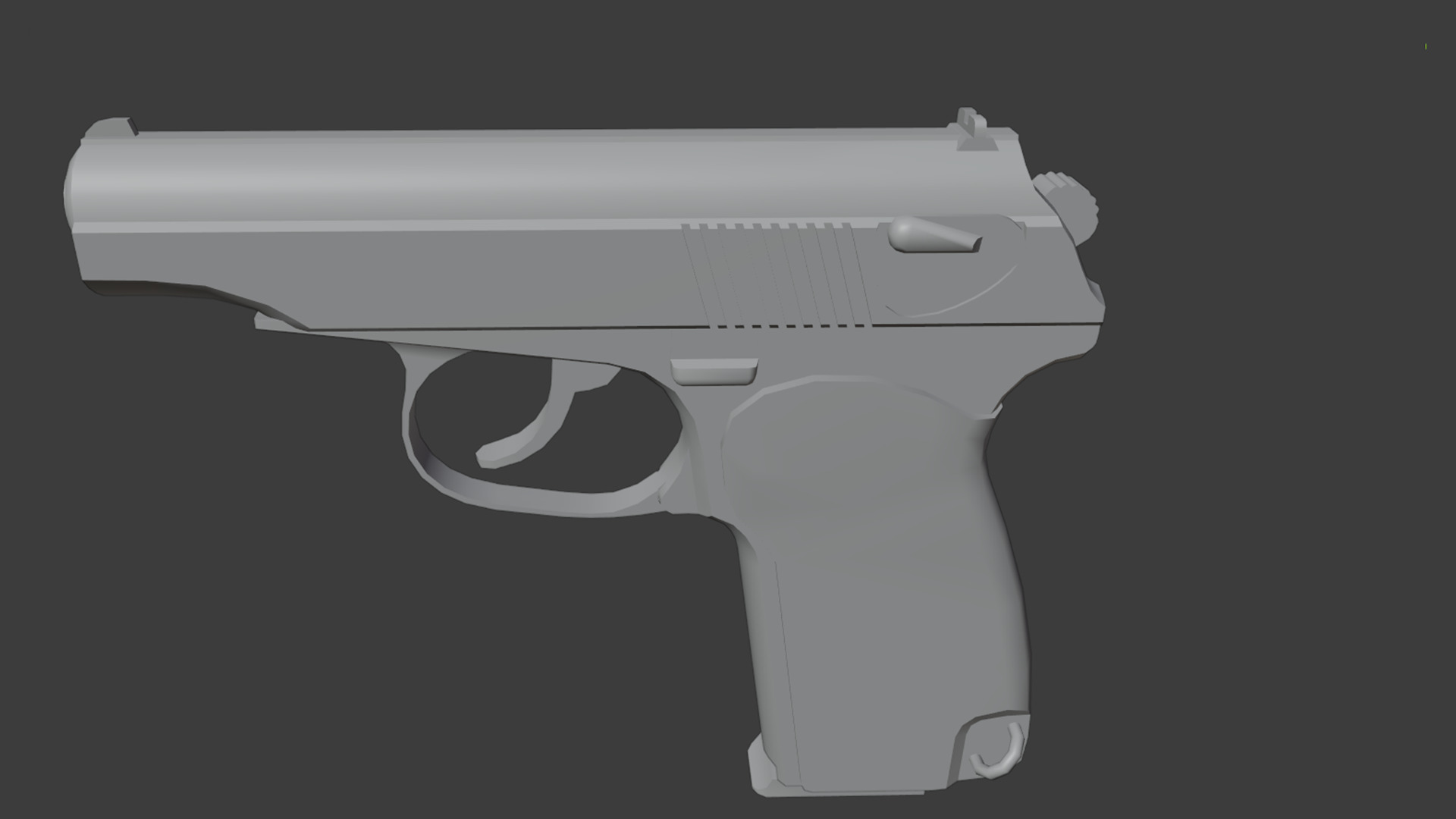 Old worn out Makarov Pistol Low-poly 3D model_13