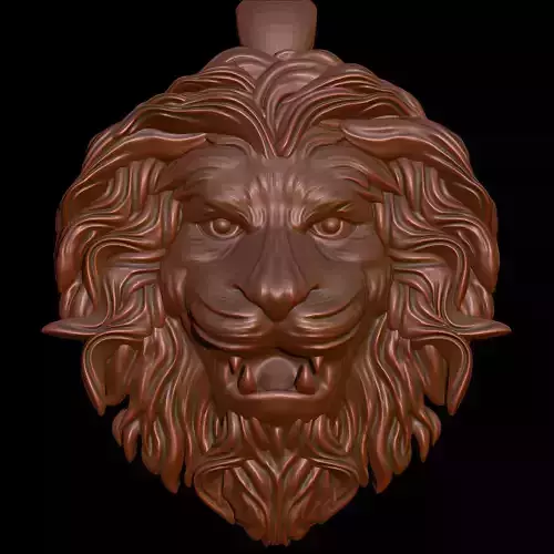 Lion Pendant 3 jewelry model