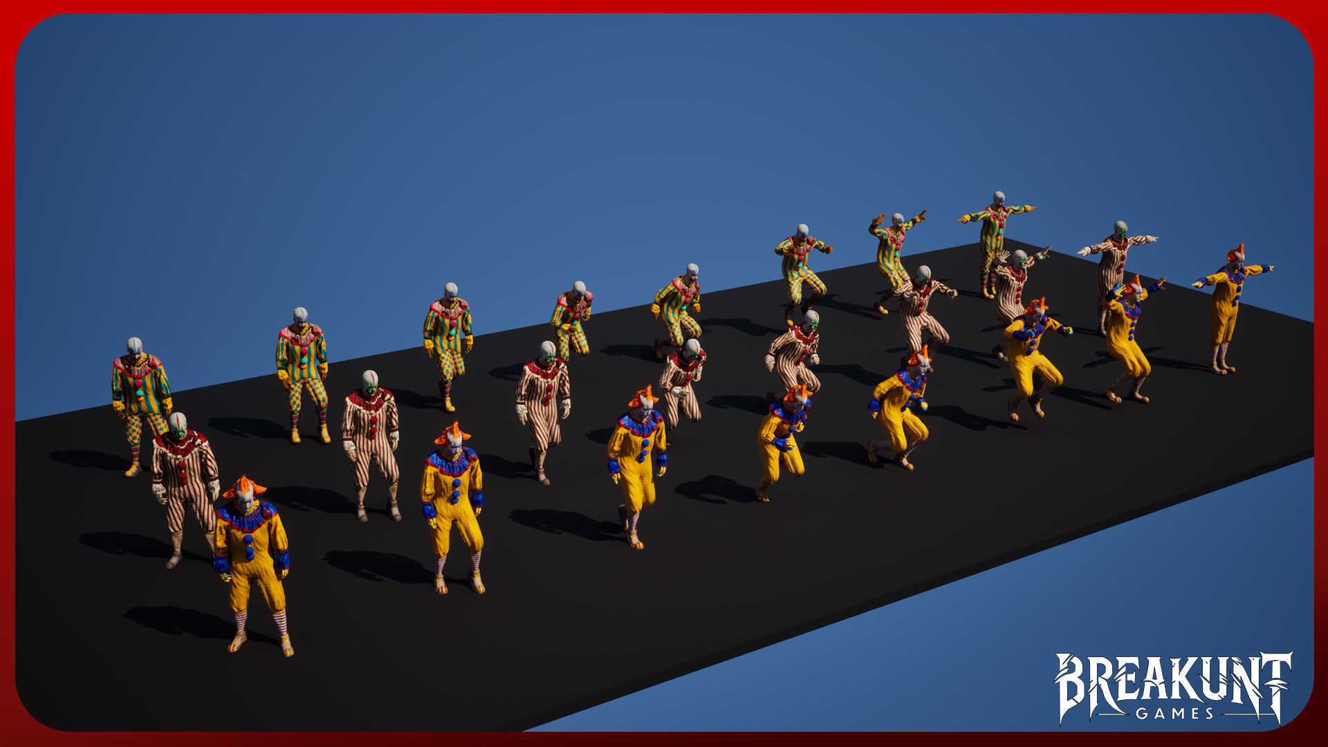 Creepy clown - 3 outfits and 3 assets 3D model_20