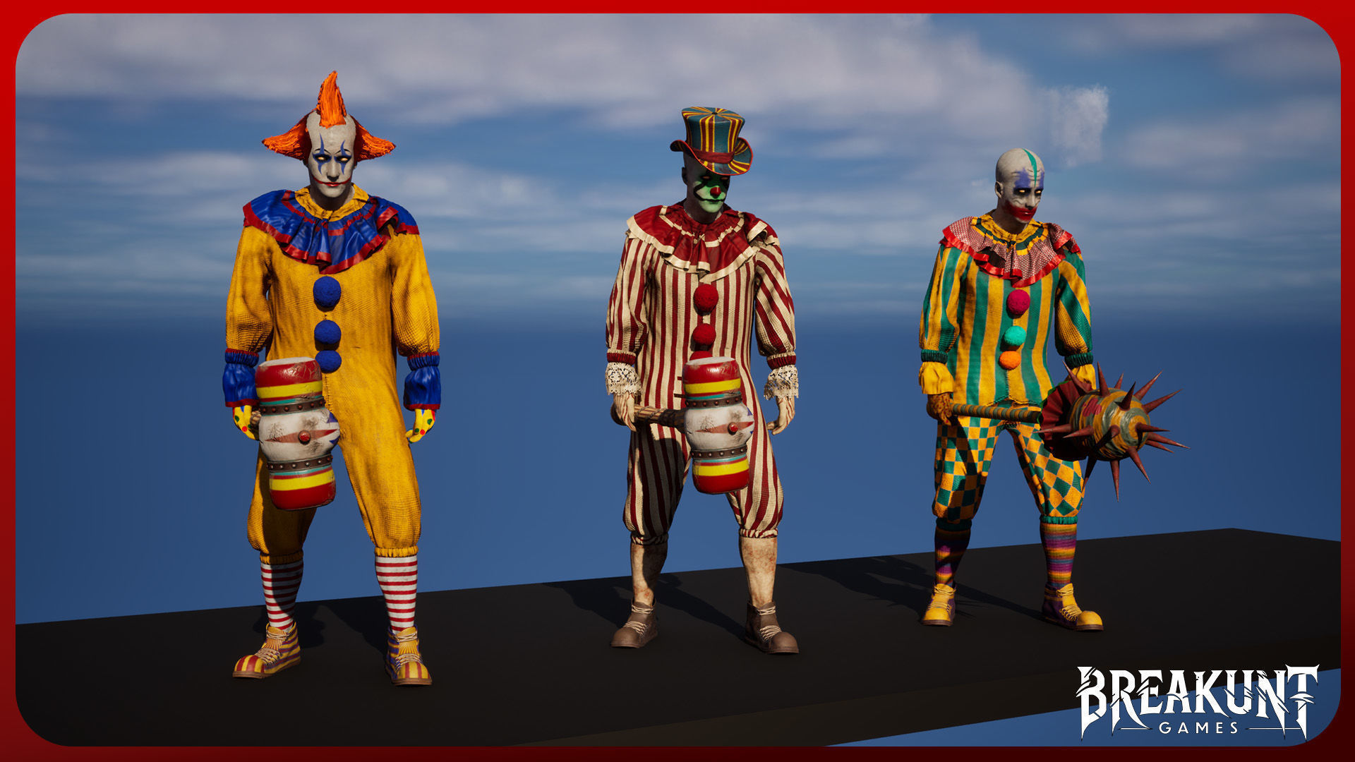 Creepy clown - 3 outfits and 3 assets 3D model_18