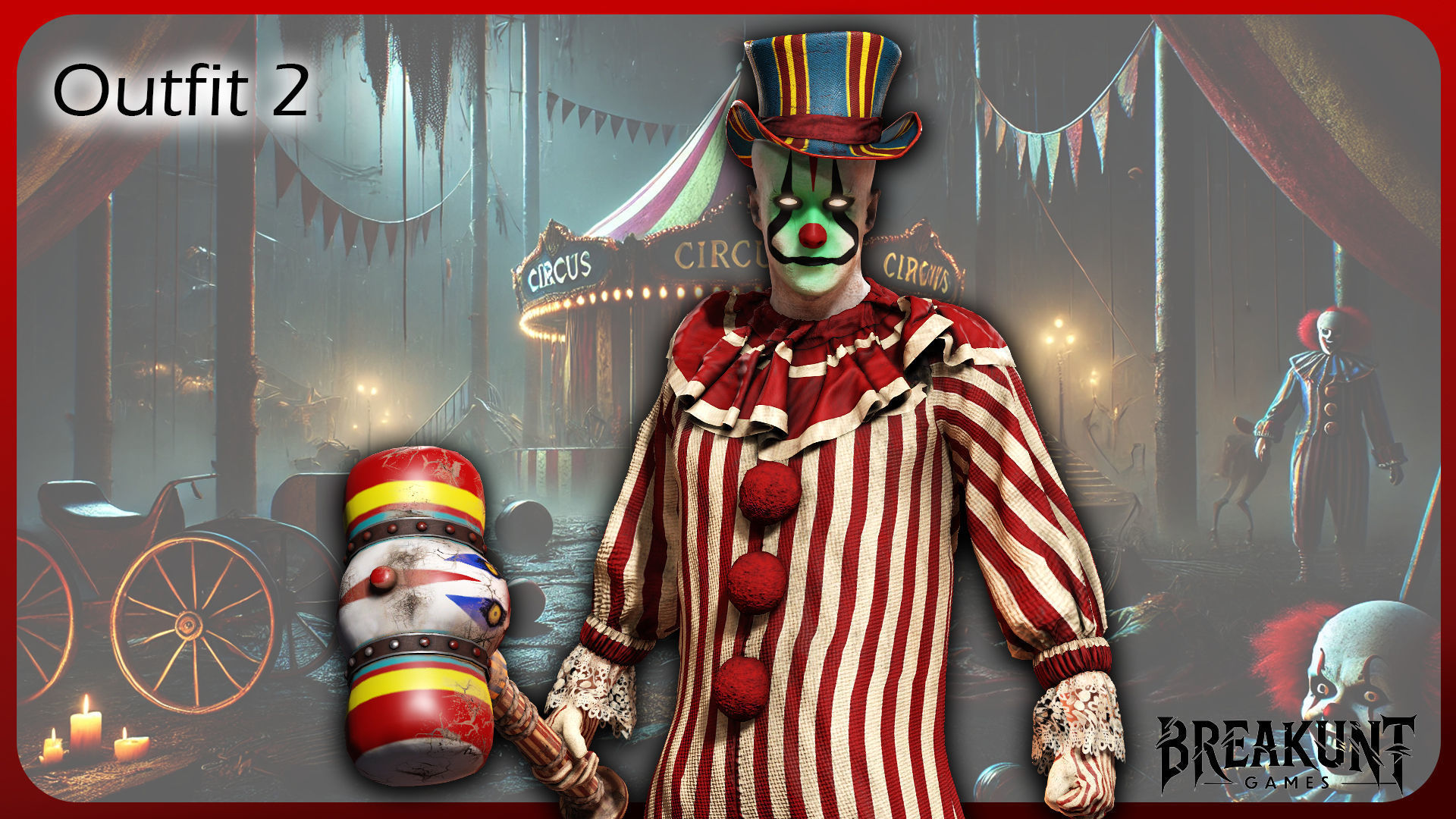 Creepy clown - 3 outfits and 3 assets 3D model_7