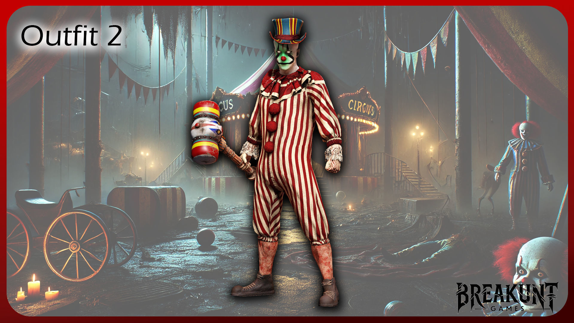 Creepy clown - 3 outfits and 3 assets 3D model_6