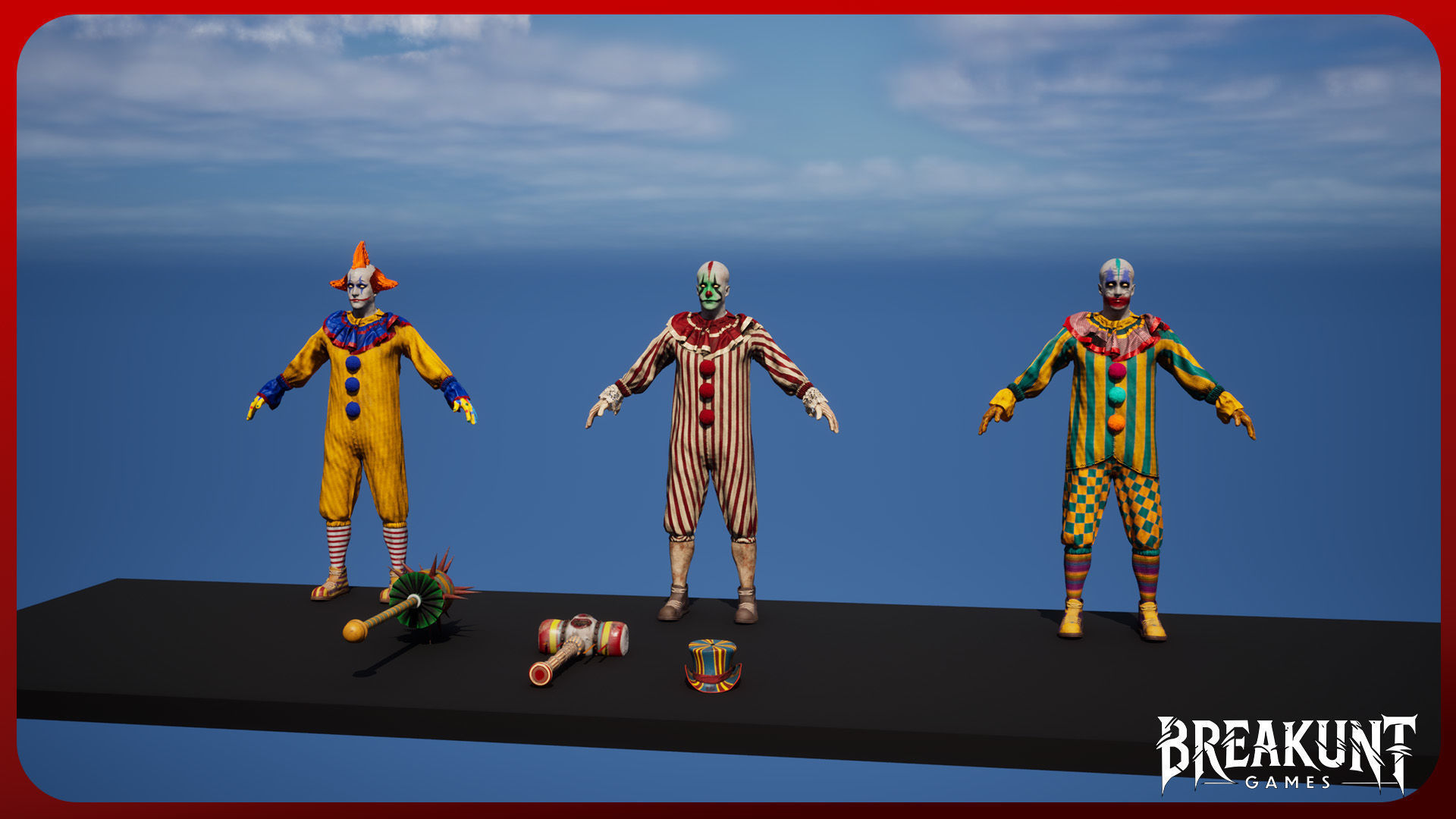 Creepy clown - 3 outfits and 3 assets 3D model_14