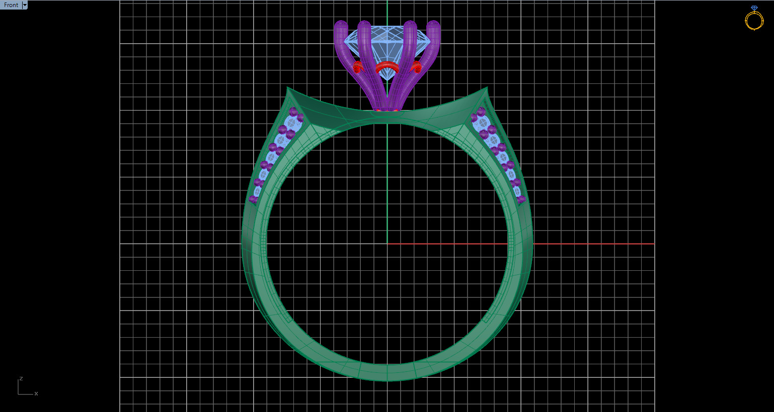 Solitaire Ring 32 3D print model_4