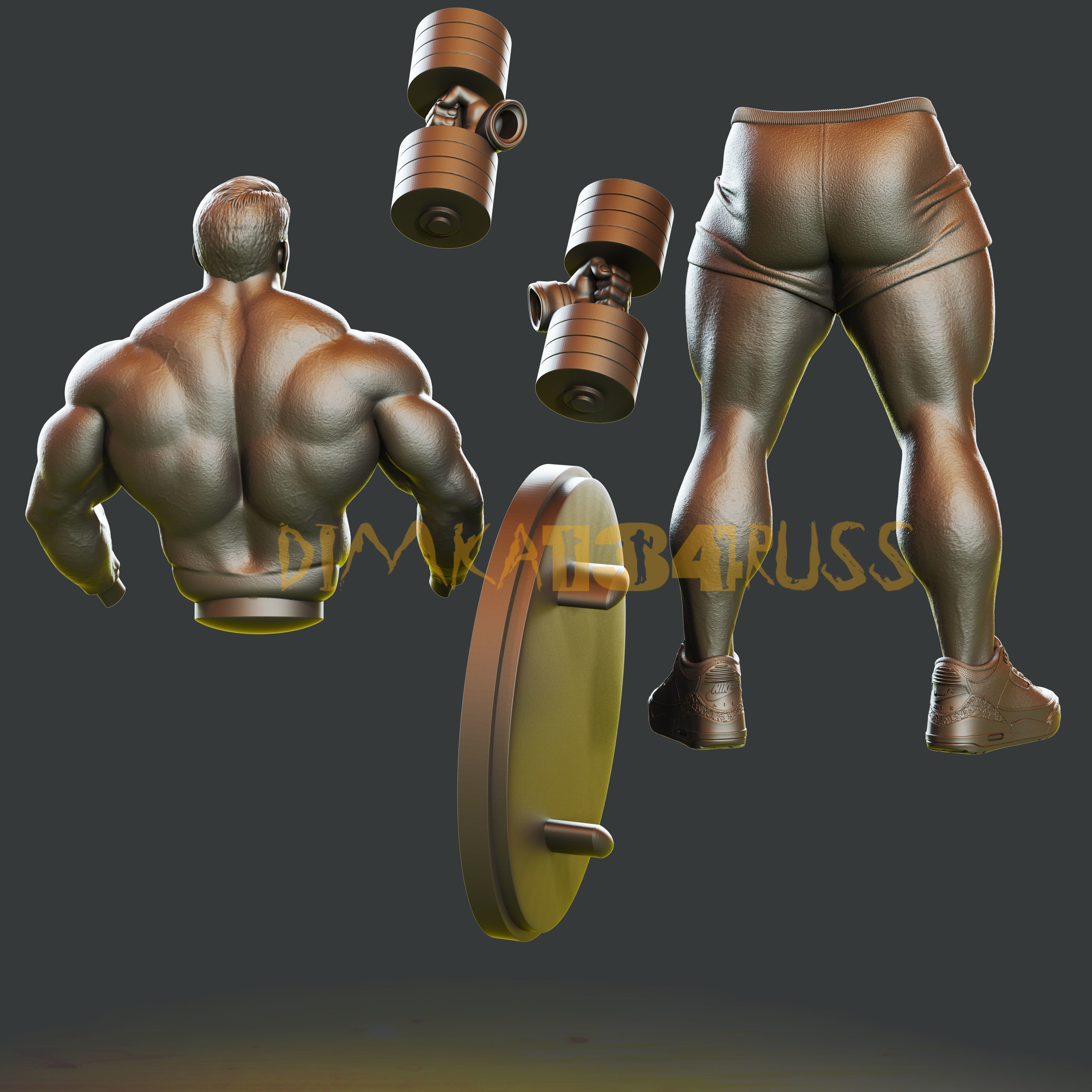 bodybuilding 3D print model_8