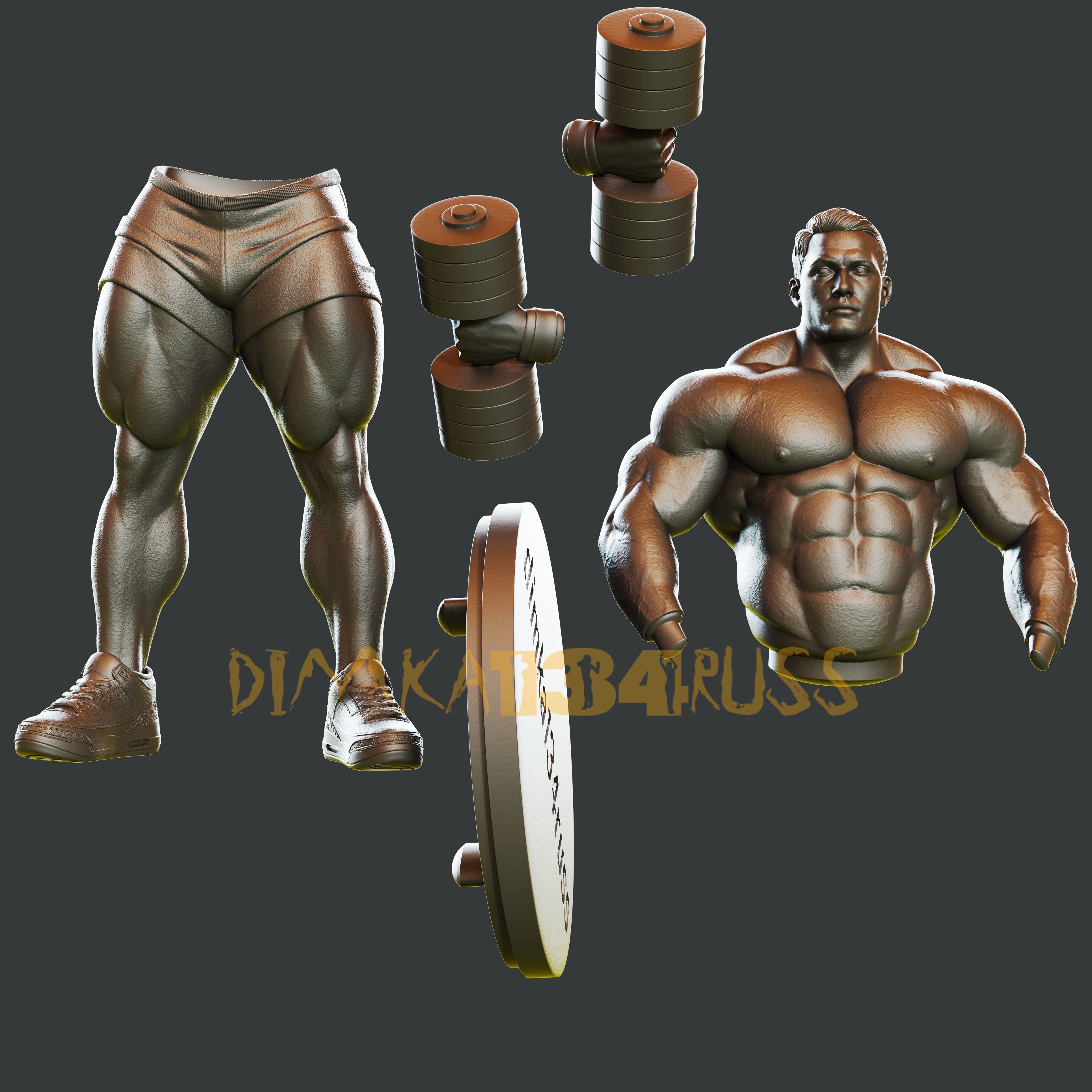 bodybuilding 3D print model_5