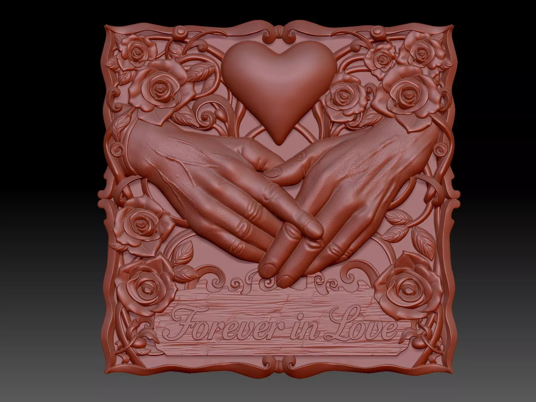 Love hand 3D print model