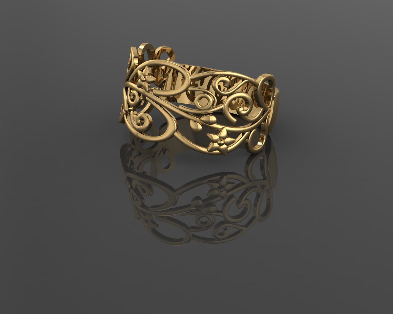 Women Ring 3D print model_6