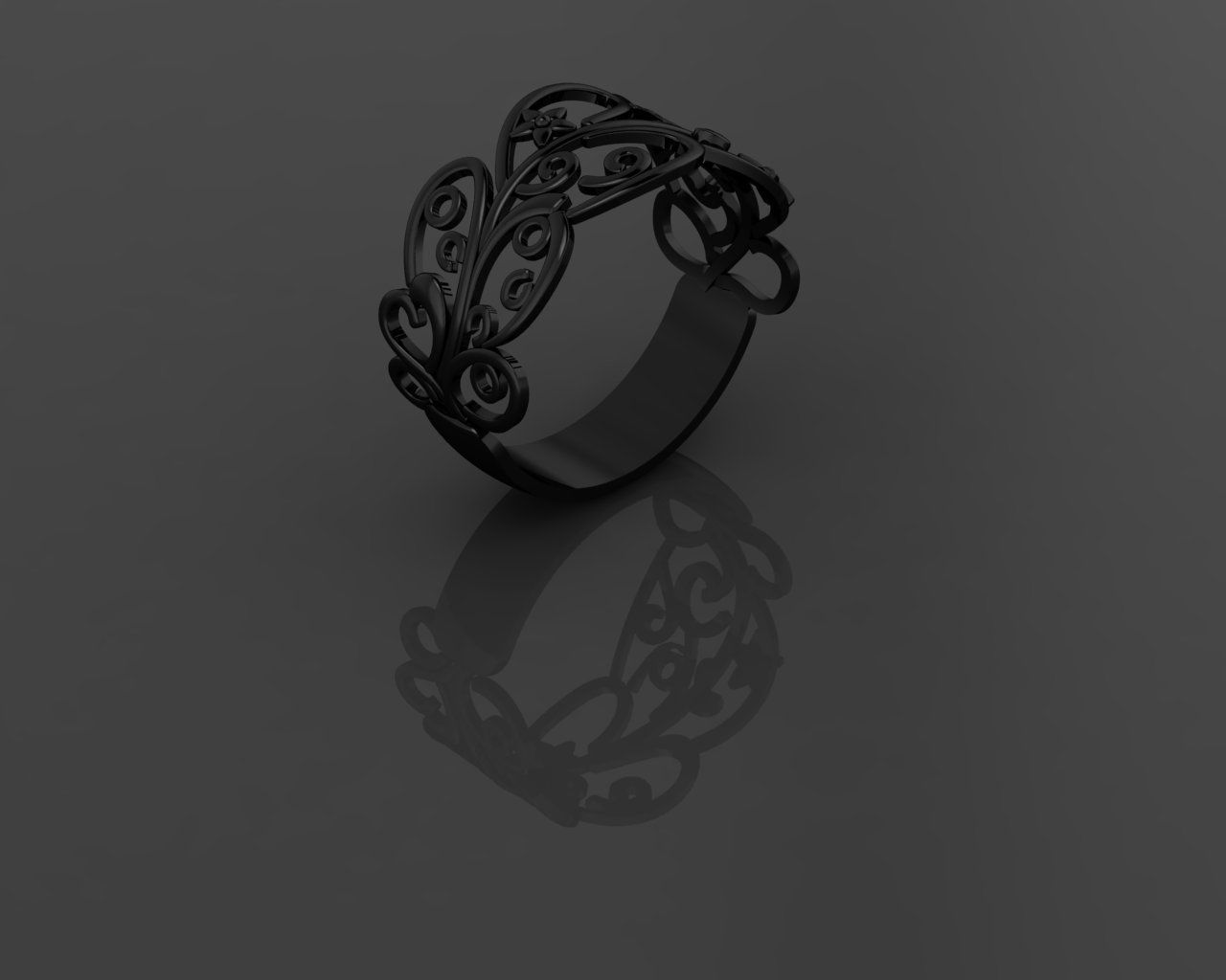 Women Ring 3D print model_21