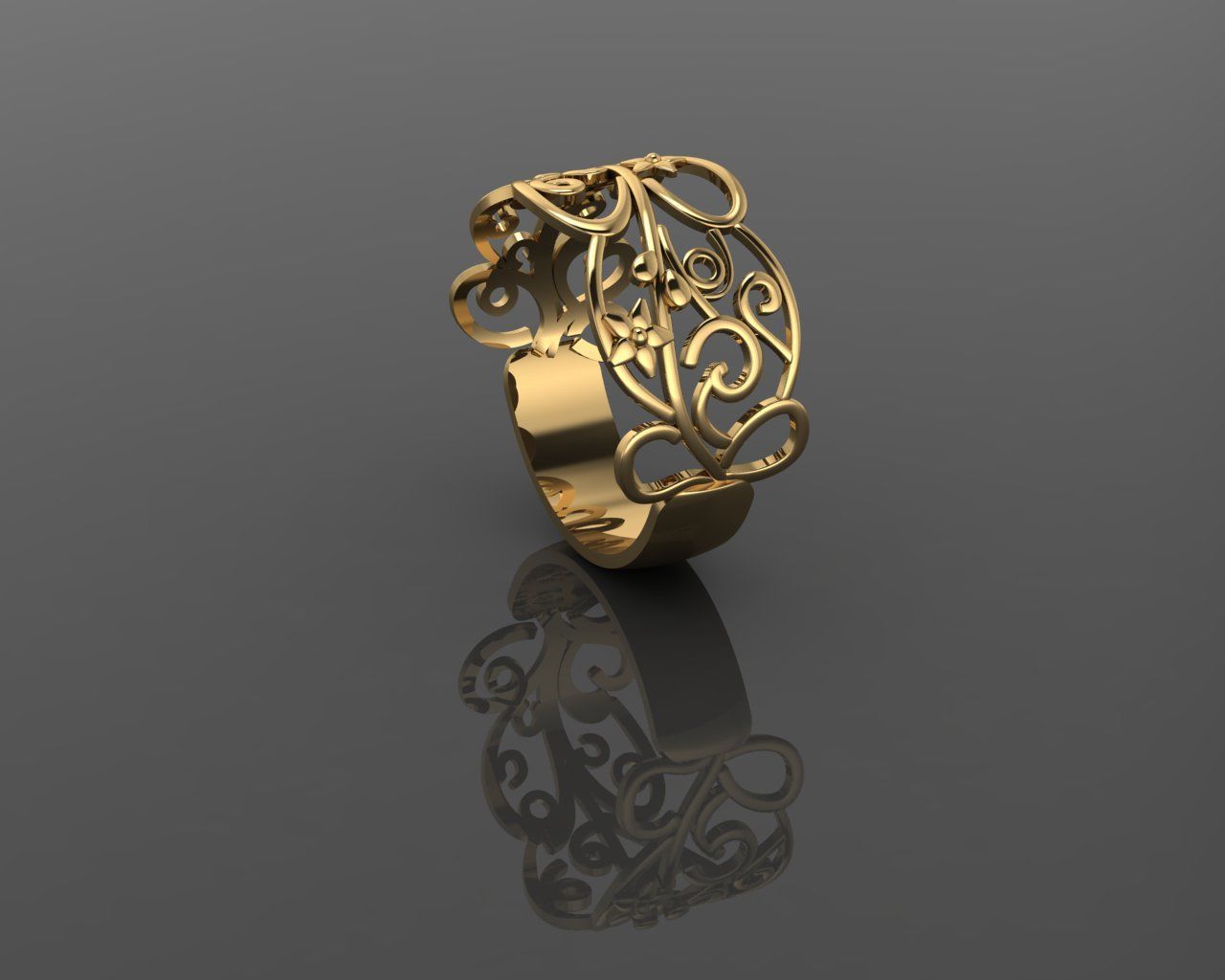 Women Ring 3D print model_5