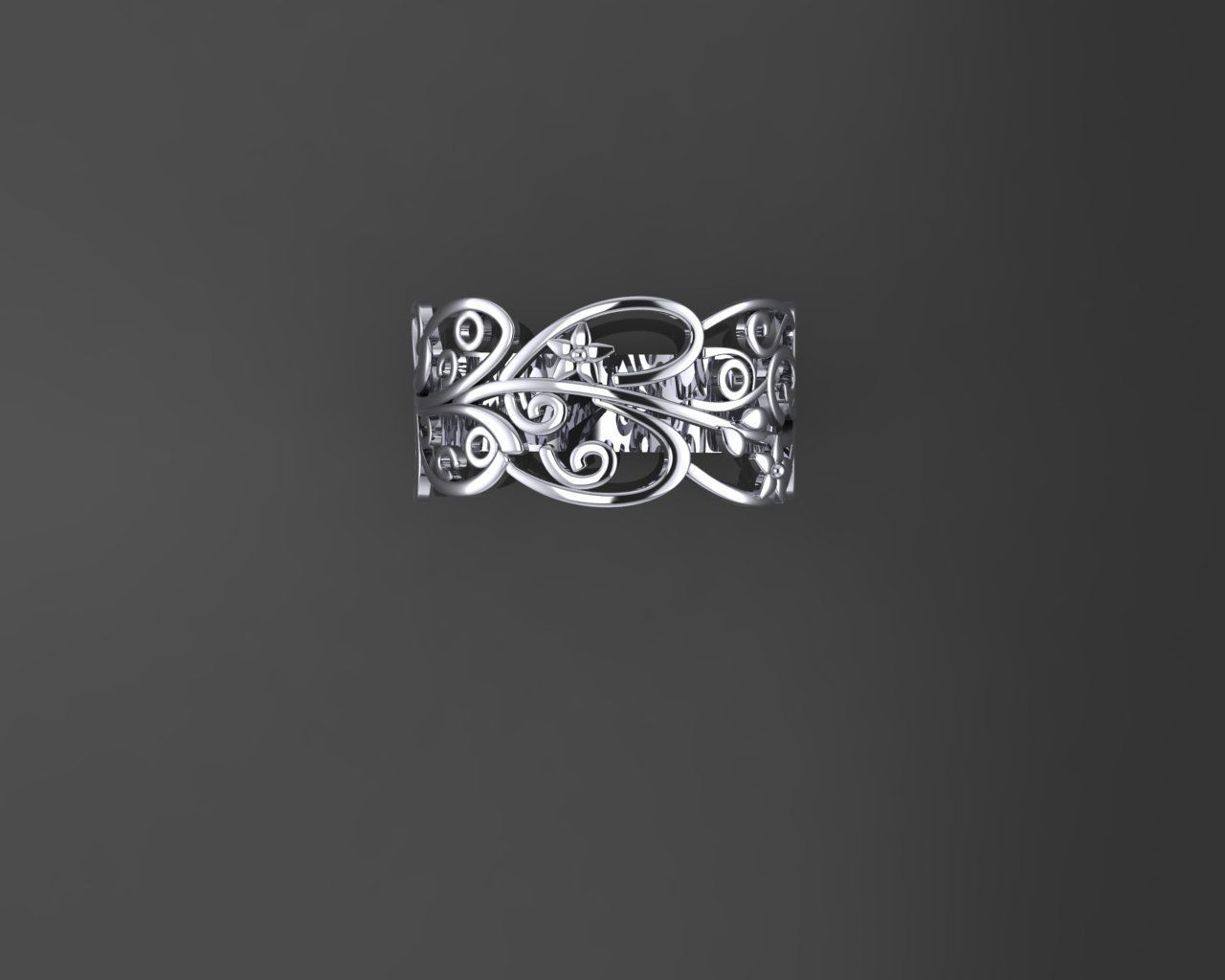 Women Ring 3D print model_10