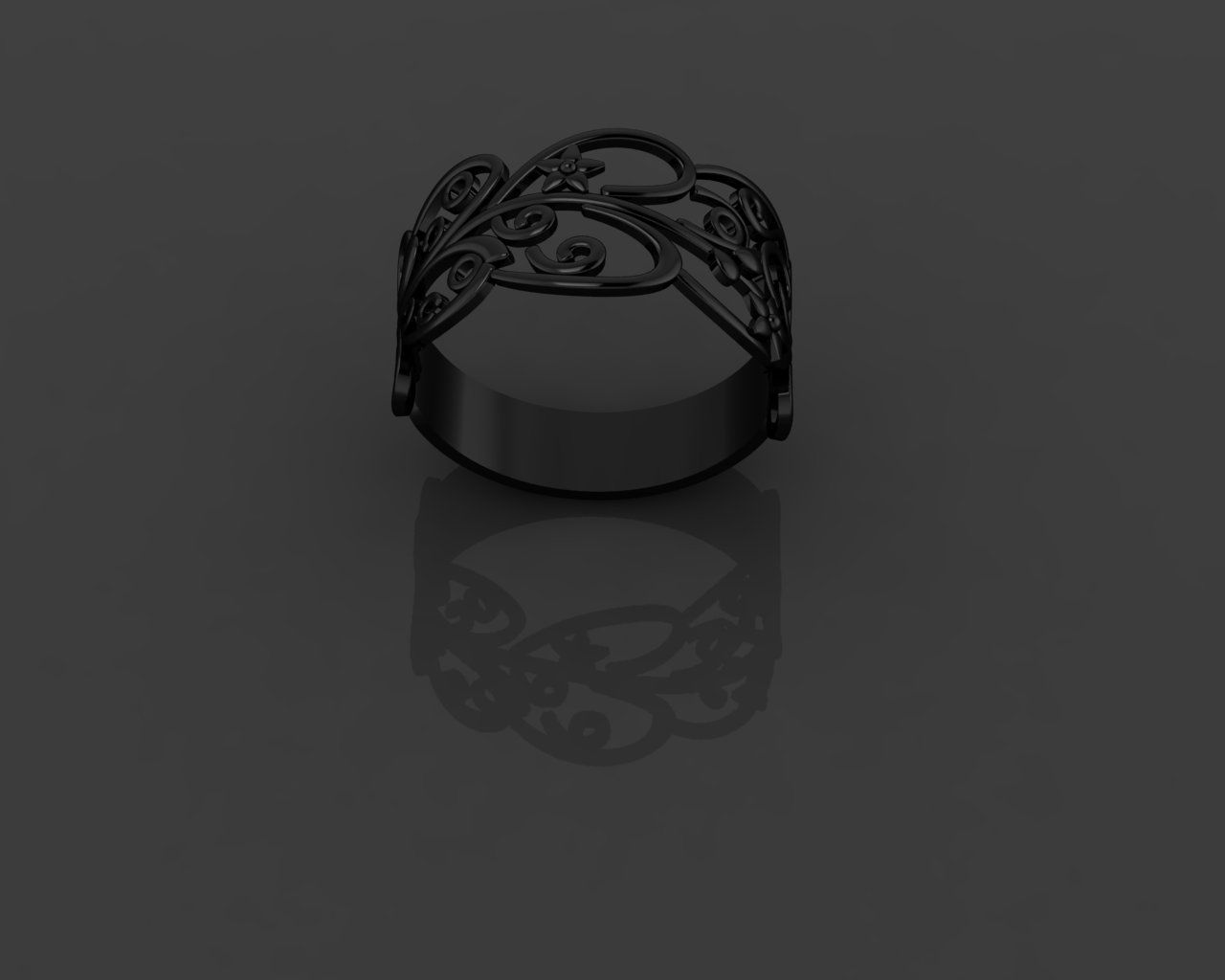 Women Ring 3D print model_23