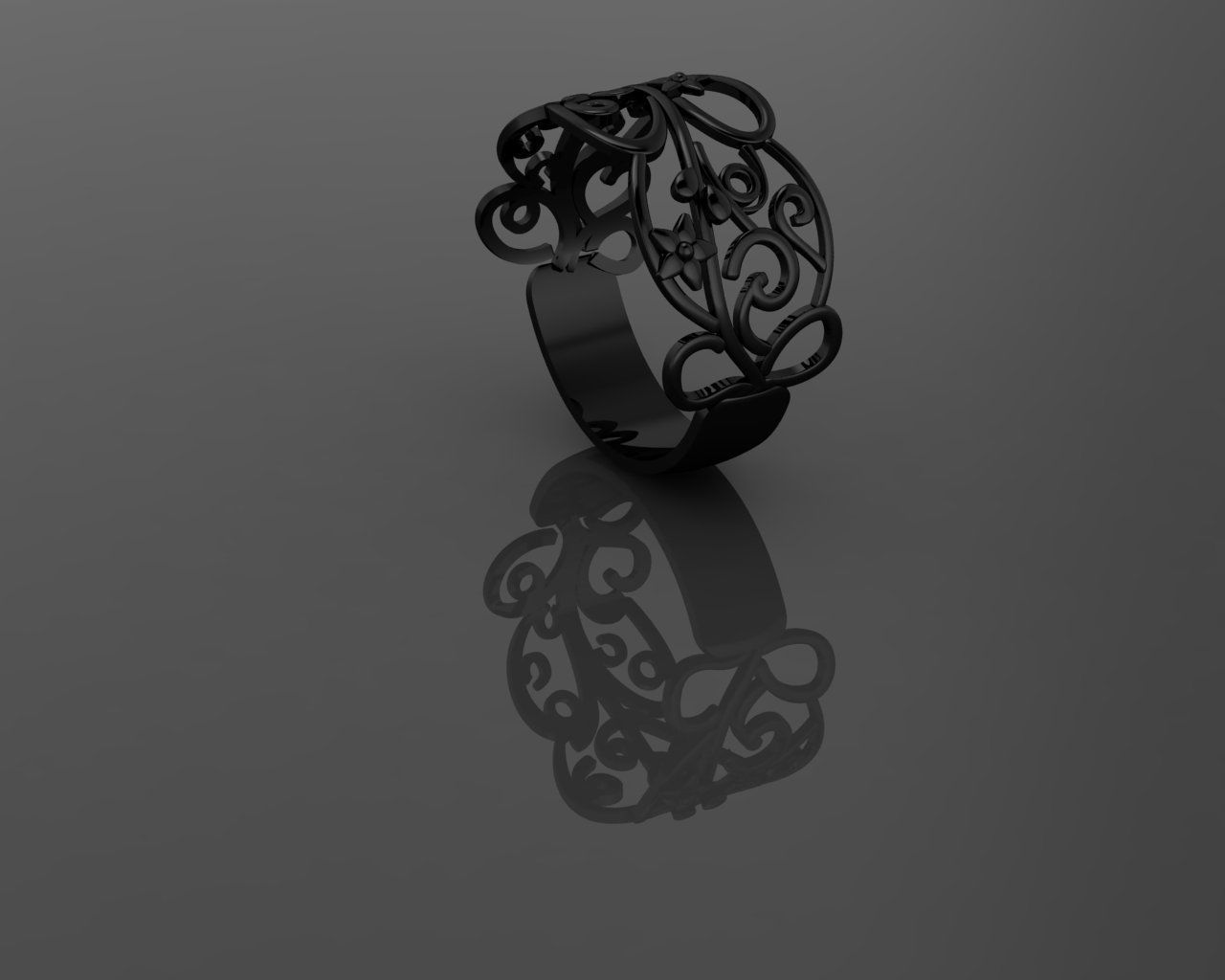 Women Ring 3D print model_25