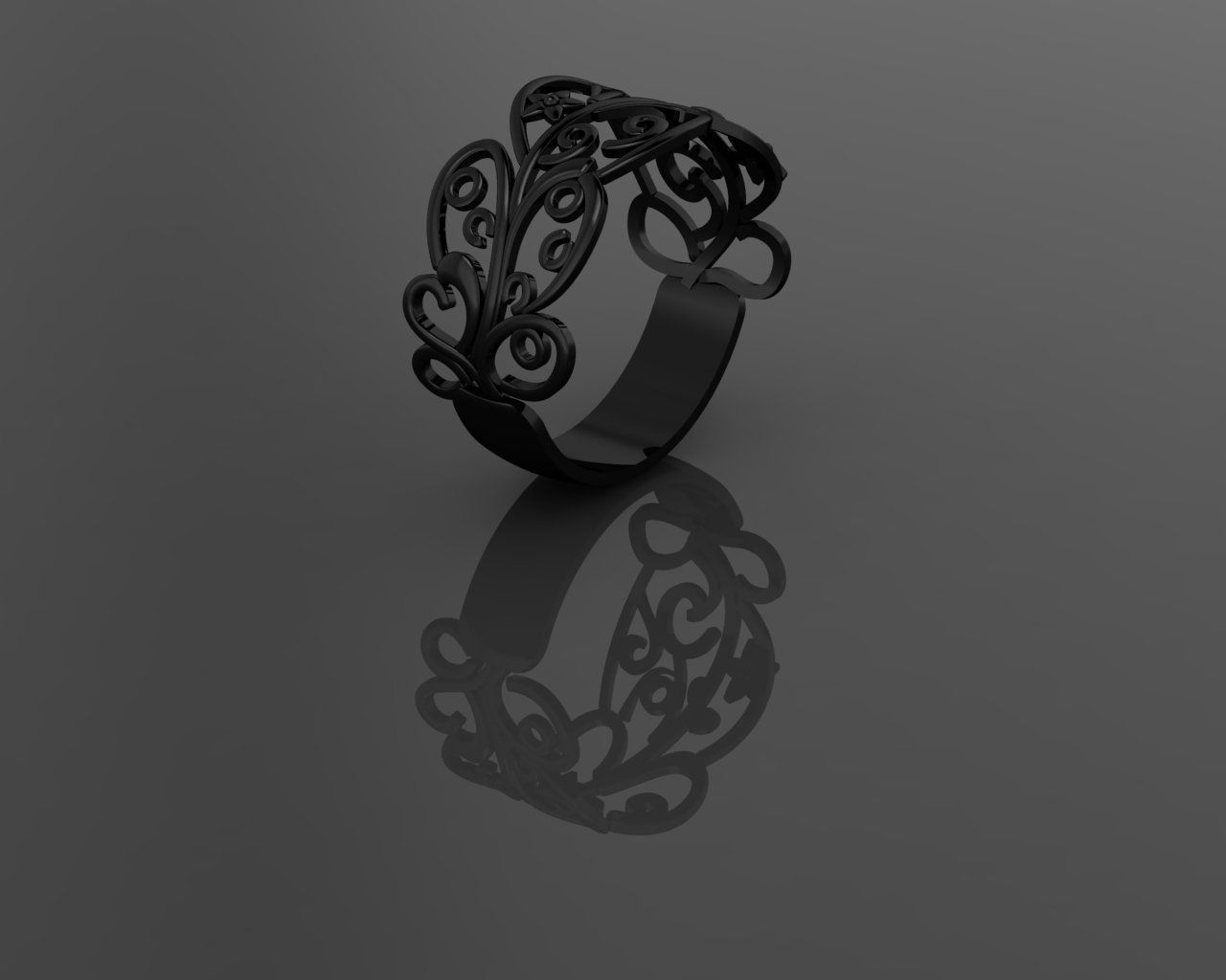 Women Ring 3D print model_26