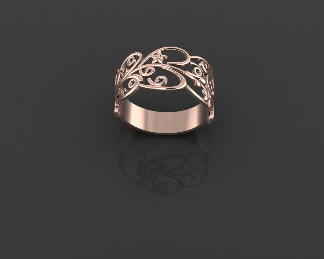 Women Ring 3D print model_16