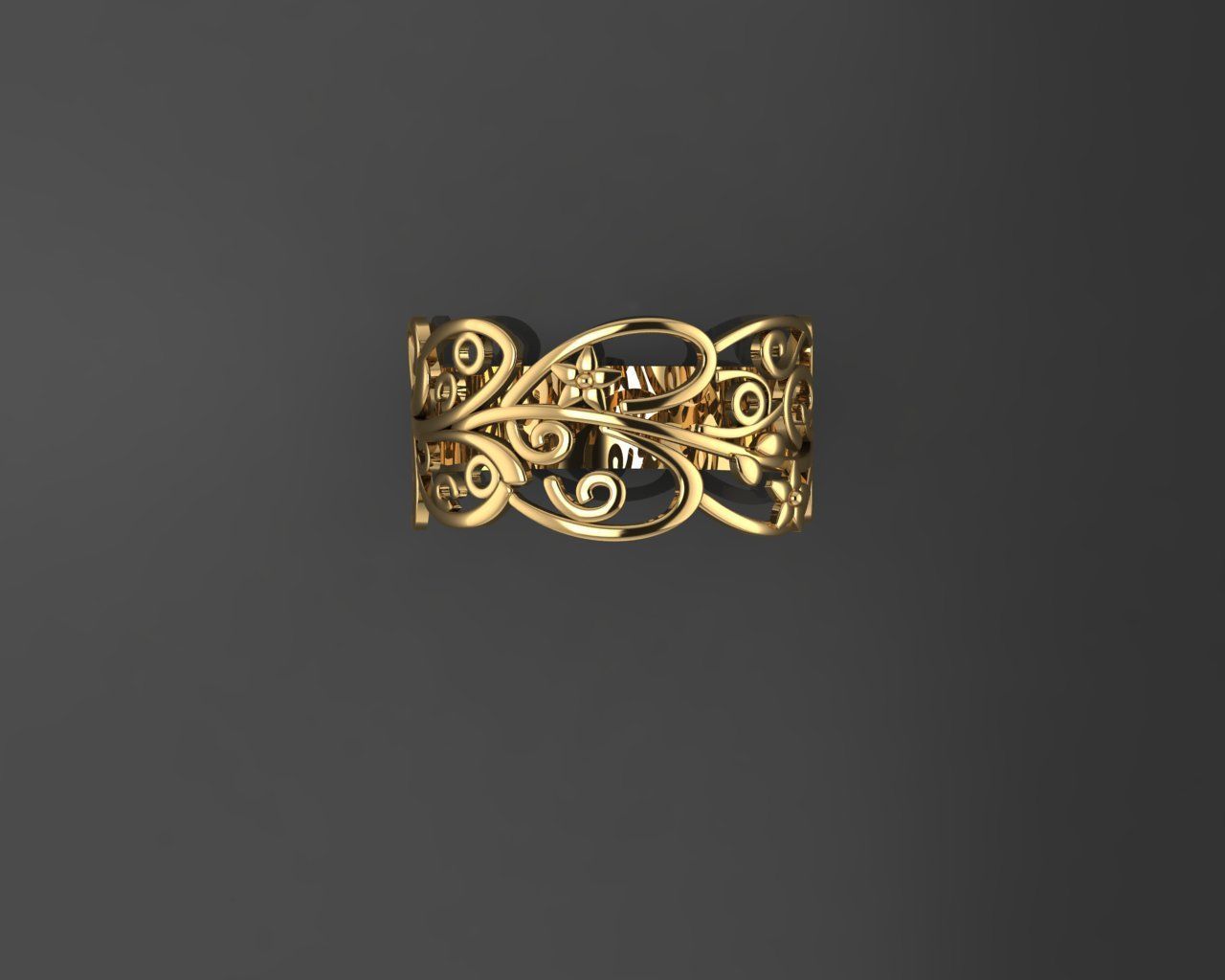 Women Ring 3D print model_3