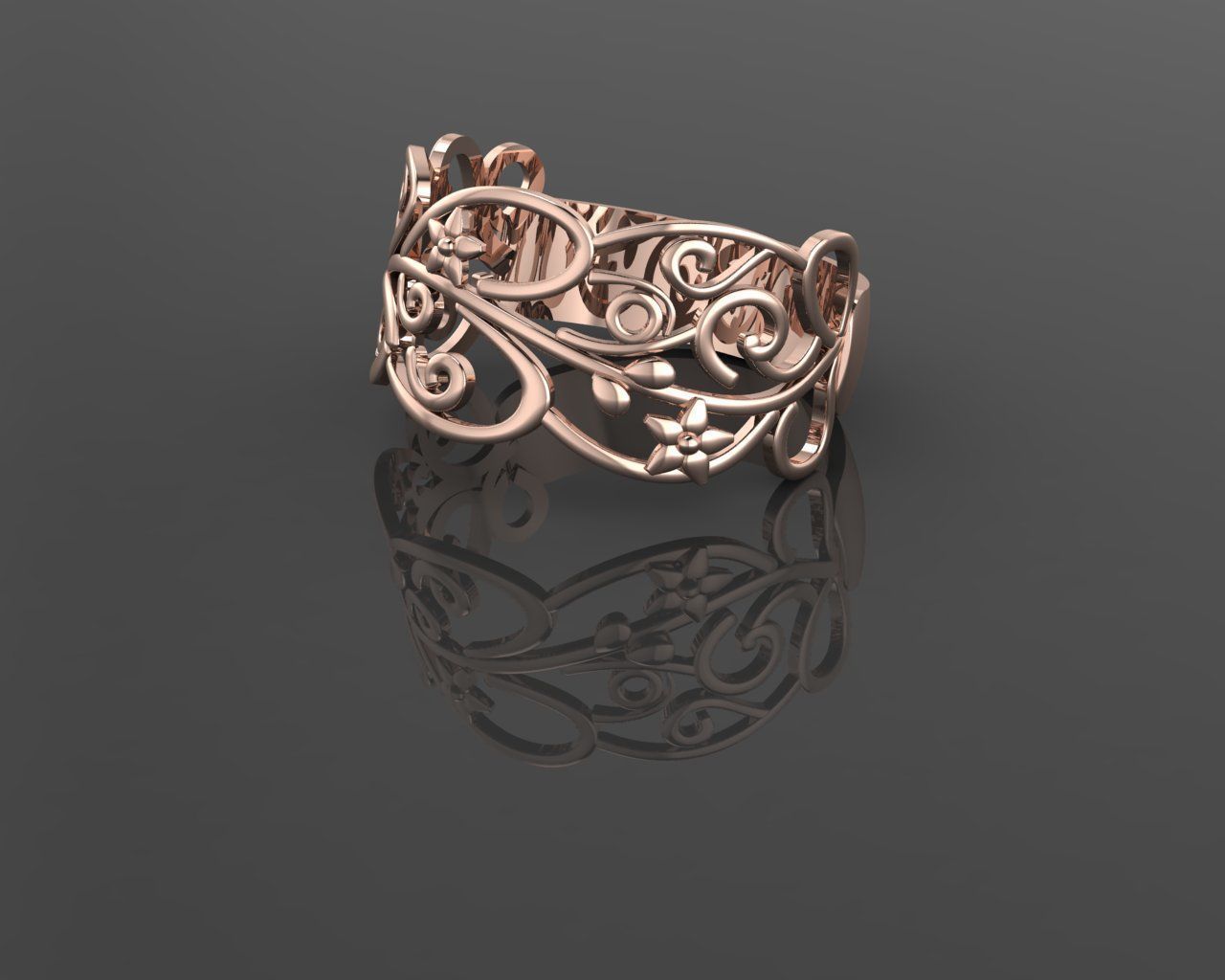 Women Ring 3D print model_20
