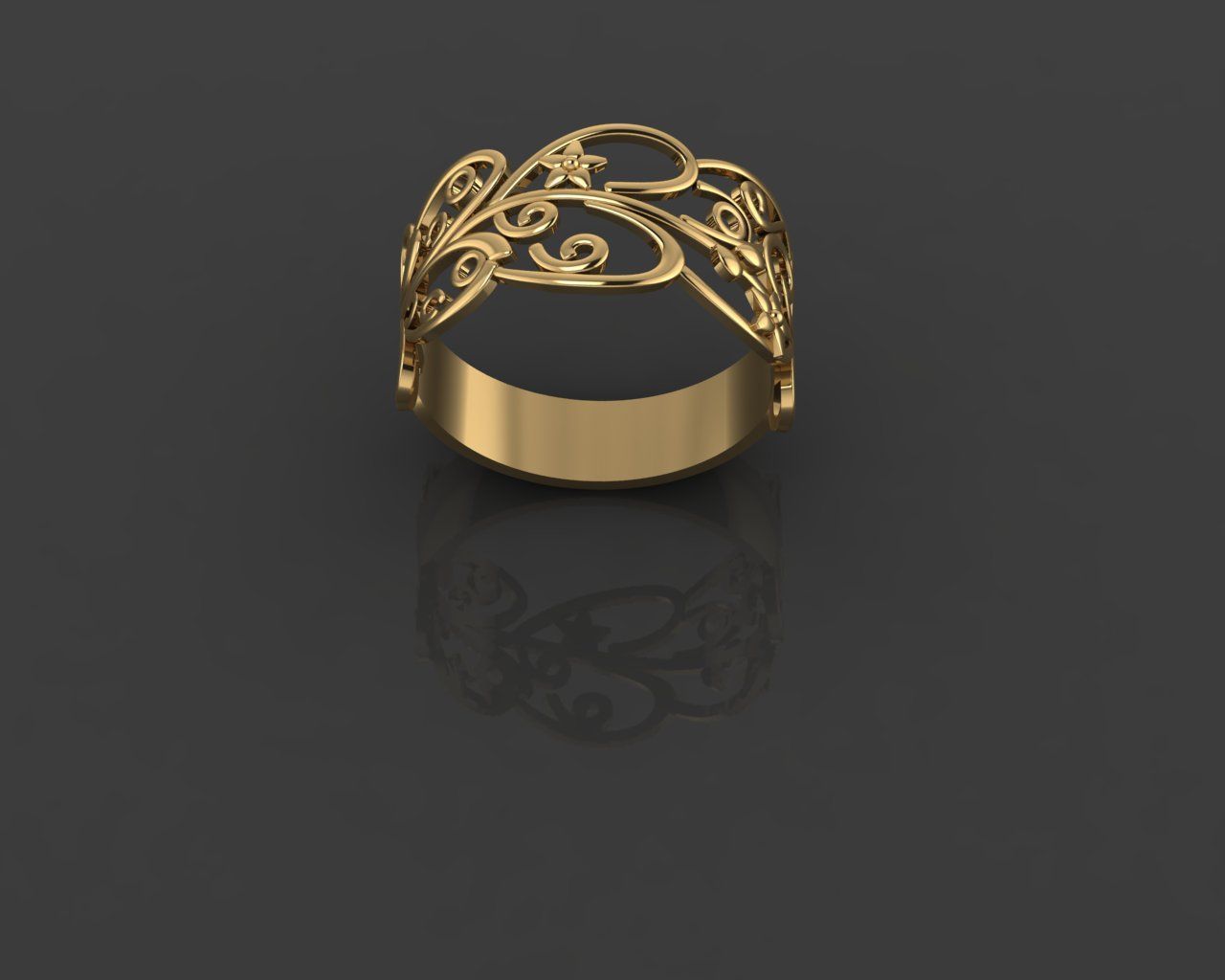 Women Ring 3D print model_2