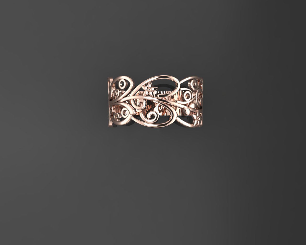 Women Ring 3D print model_17