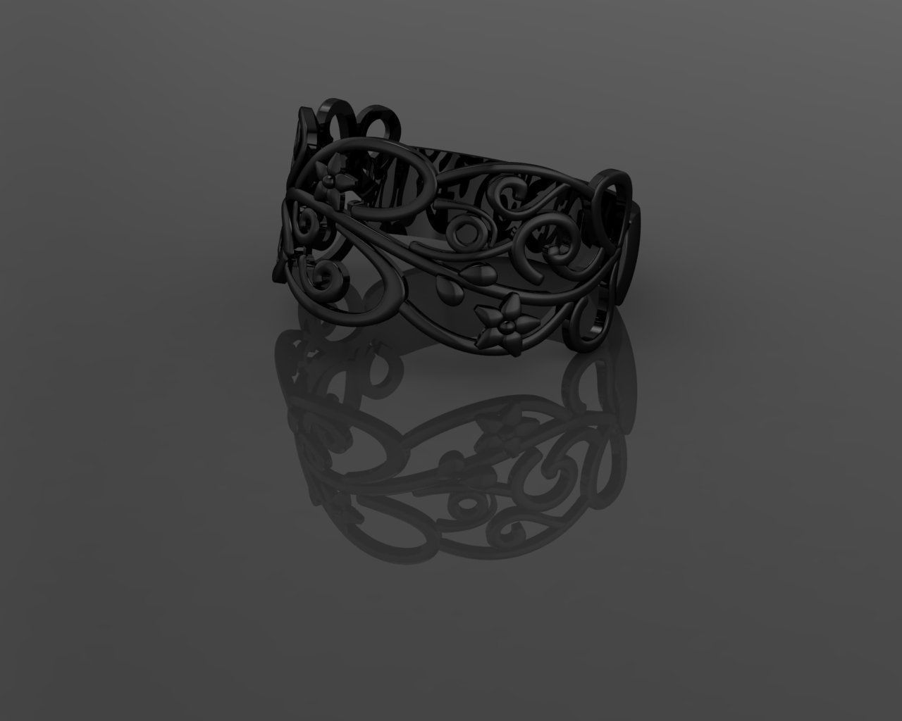 Women Ring 3D print model_27
