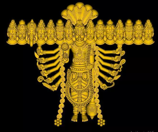 Divine Dashavatara Pendant 3D print model