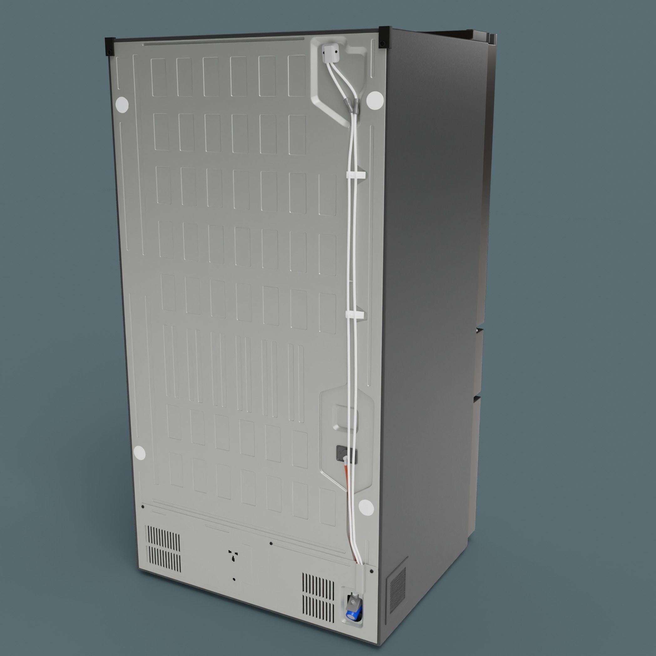 Smart fridge Low-poly 3D model_1