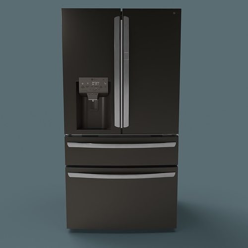 Smart fridge Low-poly 3D model
