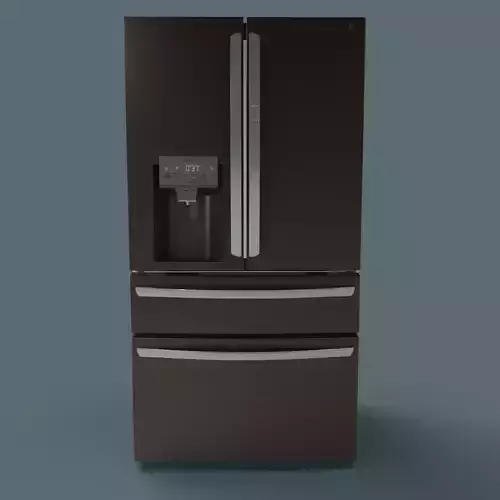 Smart fridge Low-poly 3D model Smart fridge Low-poly 3D model