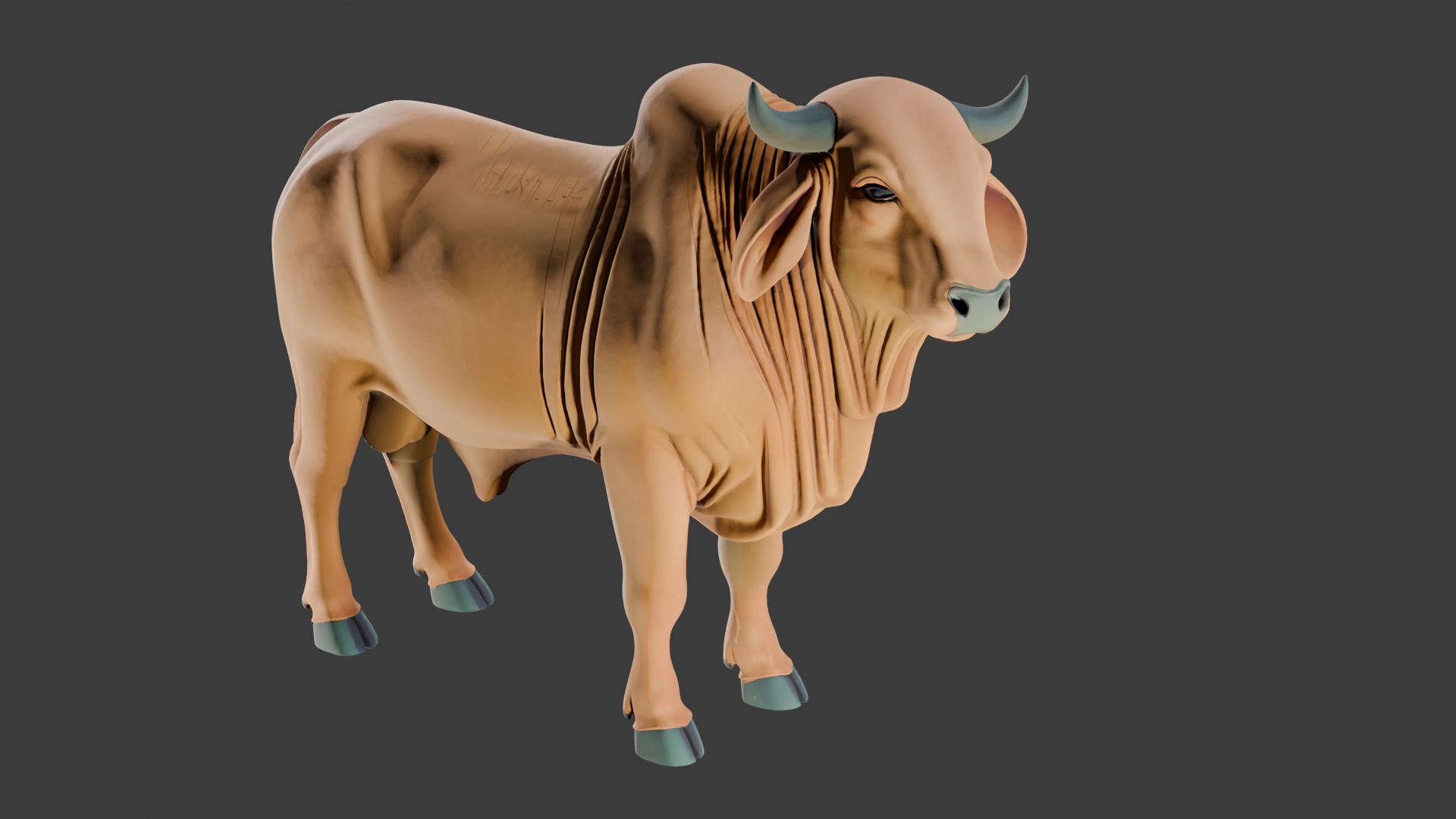 Realistic Bull 3D Model for Games Simulation and VFX 3D model_1