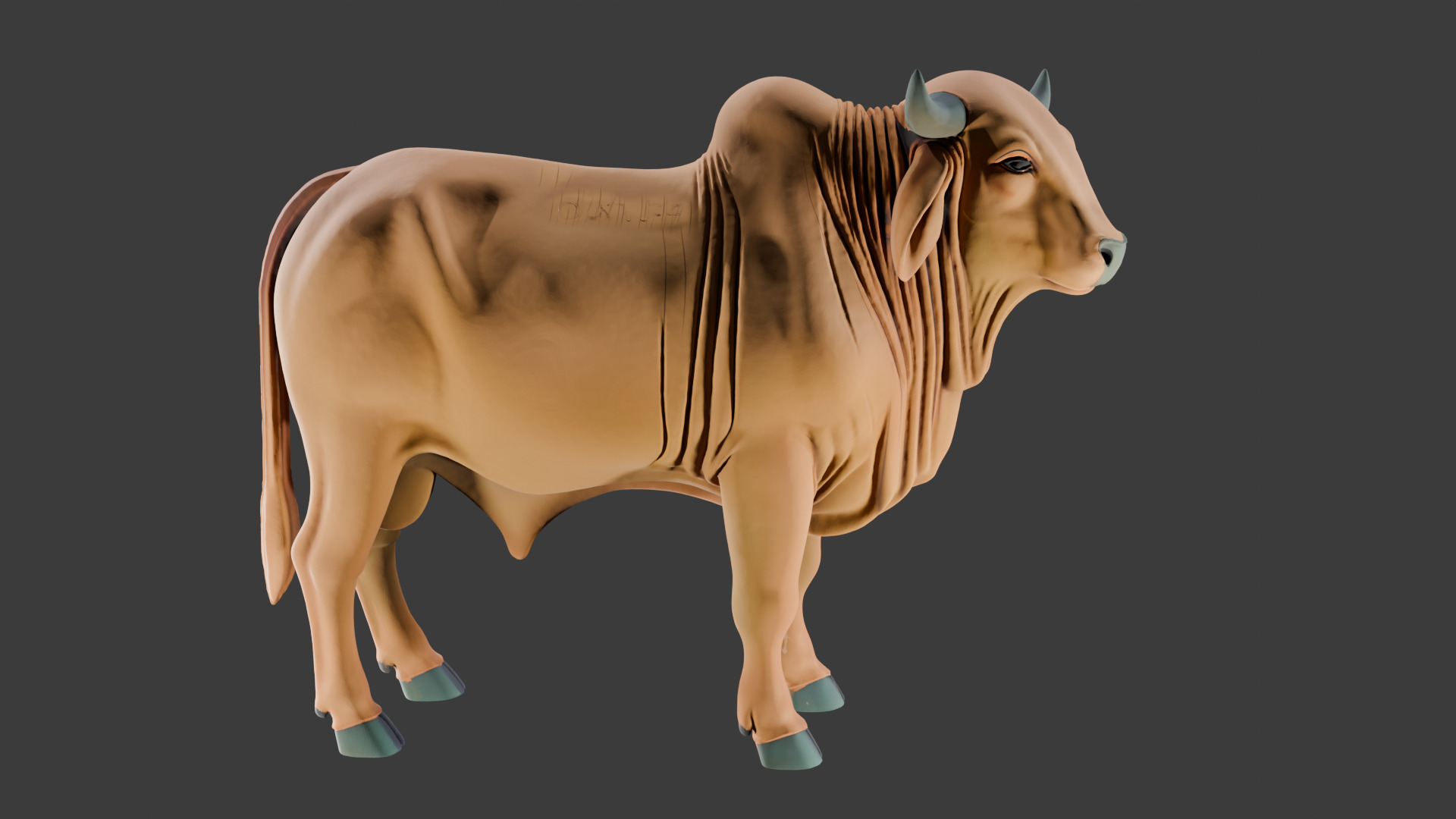 Realistic Bull 3D Model for Games Simulation and VFX 3D model_2