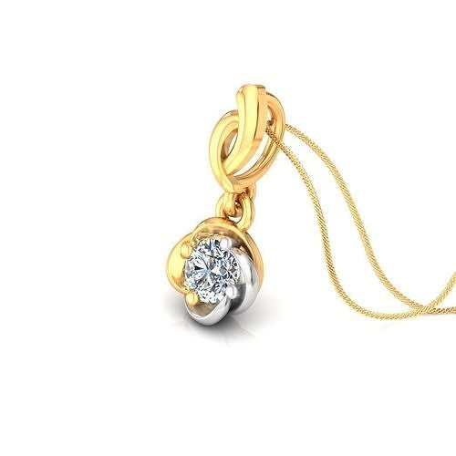 Snowflake Inspired Diamond Solitaire Pendant 3D print model